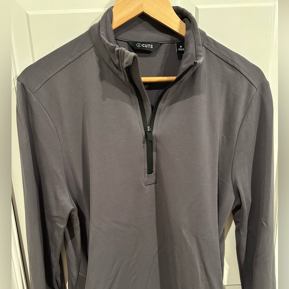 CUTS Gray Quarter-Zip Pullover